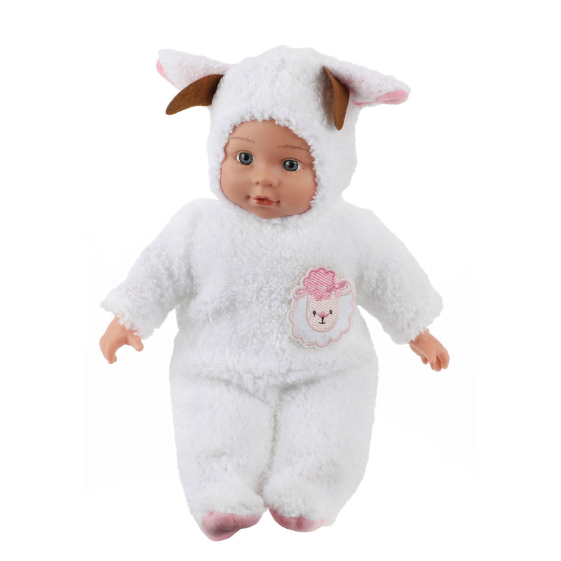 Load image into Gallery viewer, Beau-beau baby beau babypop in dierenpakje schaap
