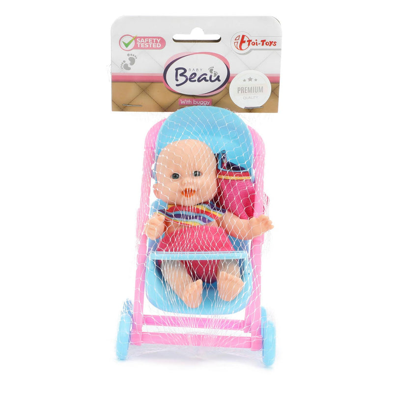 Afbeelding laden in galerijviewer, Beau-beau baby beau mini babypop zittend, 12cm
