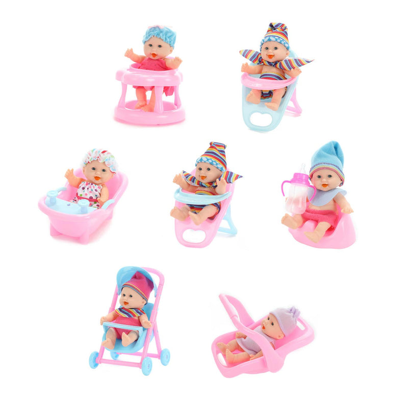 Load image into Gallery viewer, Beau baby mini babypop zittend, 12cm
