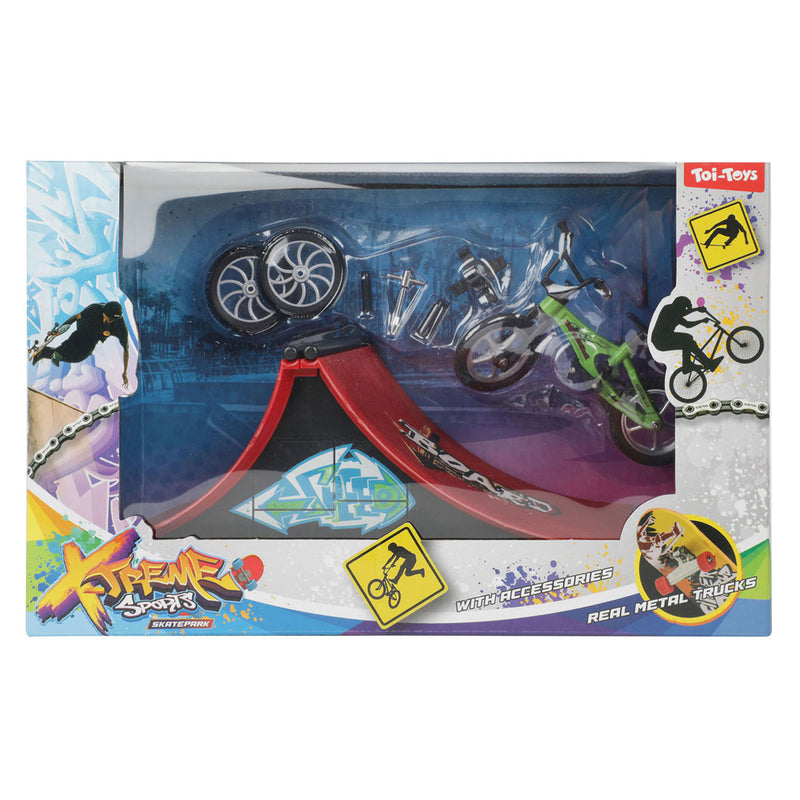 Load image into Gallery viewer, Toi-toys vingerskateboard of bmx fiets met skatebaan
