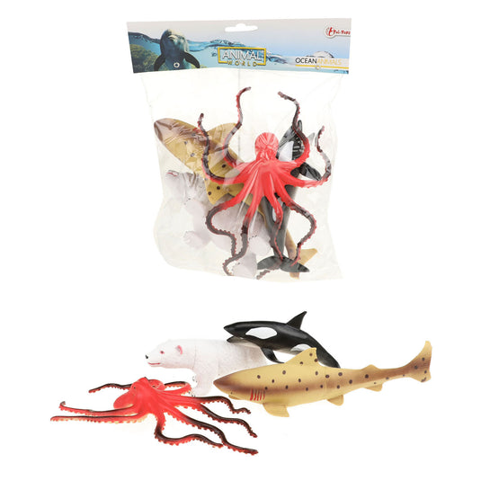 Toi-toys animal world zeedieren deluxe, 5st.