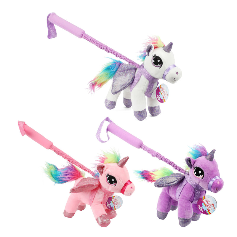 Load image into Gallery viewer, Toi-toys dream horse eenhoorn pluche aan stok
