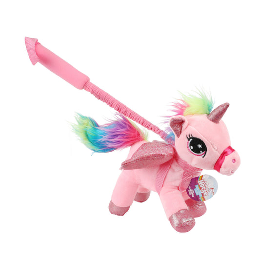 Toi-toys eenhoorn knuffel met loopstok assorti