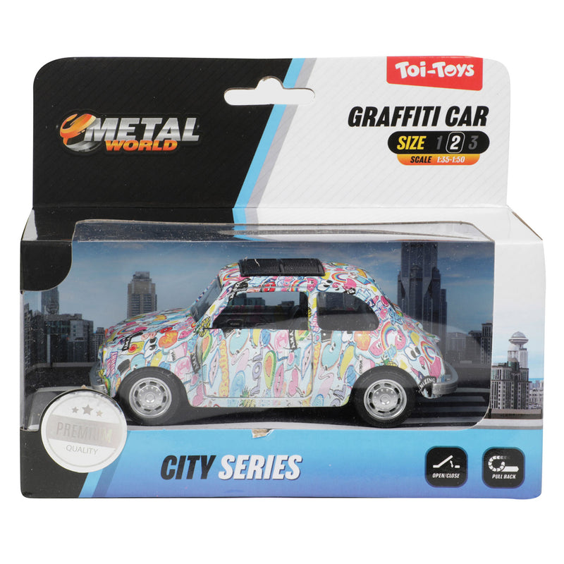 Afbeelding laden in galerijviewer, Twisk metalworld pull-back graffiti auto
