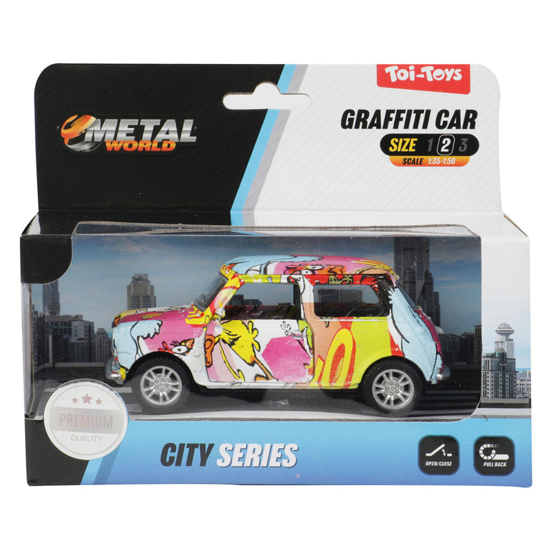 Afbeelding laden in galerijviewer, Twisk metalworld pull-back graffiti auto
