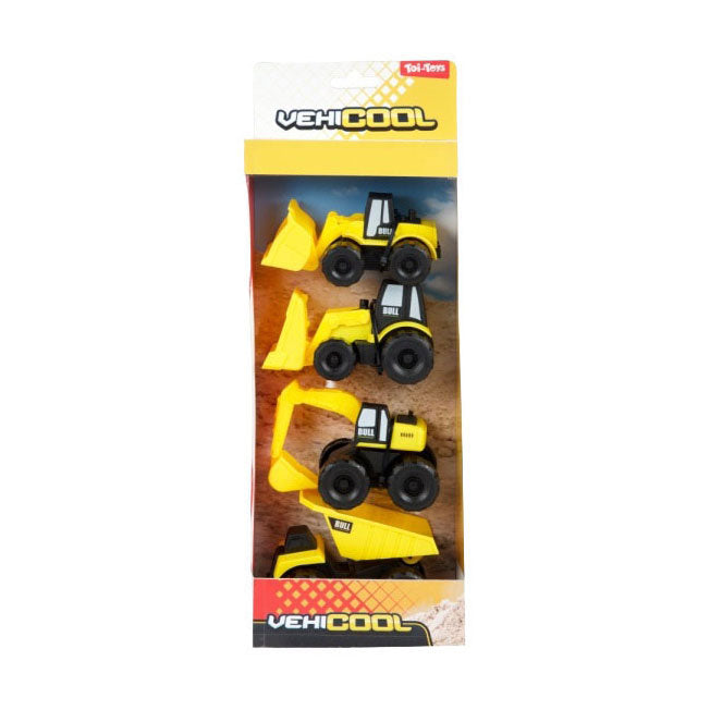 Afbeelding laden in galerijviewer, Toi-toys vehicool bouwvoertuigen set - 4st

