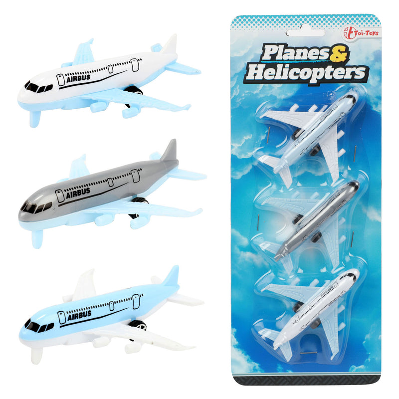 Load image into Gallery viewer, Toi-toys airbus vliegtuigen, 3st.

