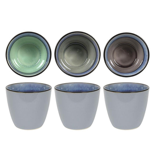 Svenska living mok reactive glaze 9x8cm 6st