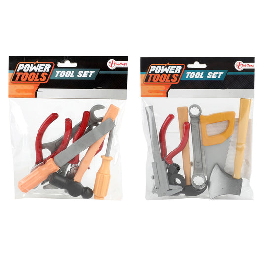 Toi-toys power tools gereedschapset in zak, 7dlg.