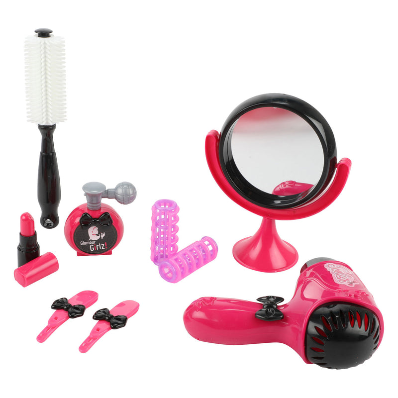 Afbeelding laden in galerijviewer, Toi-toys glamour shine kapperset met werkende fohn
