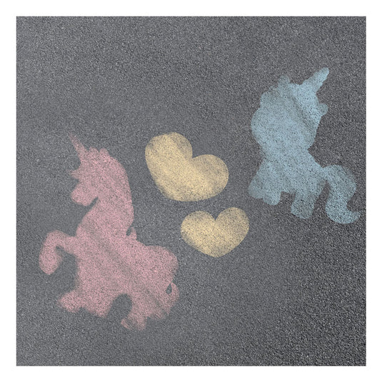 Toi-toys toi toys dream horse eenhoorn stoepkrijtset met 4 sjablonen
