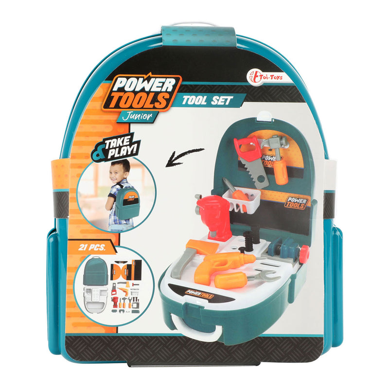 Load image into Gallery viewer, Toi-toys power tools gereedschapsset in rugzak
