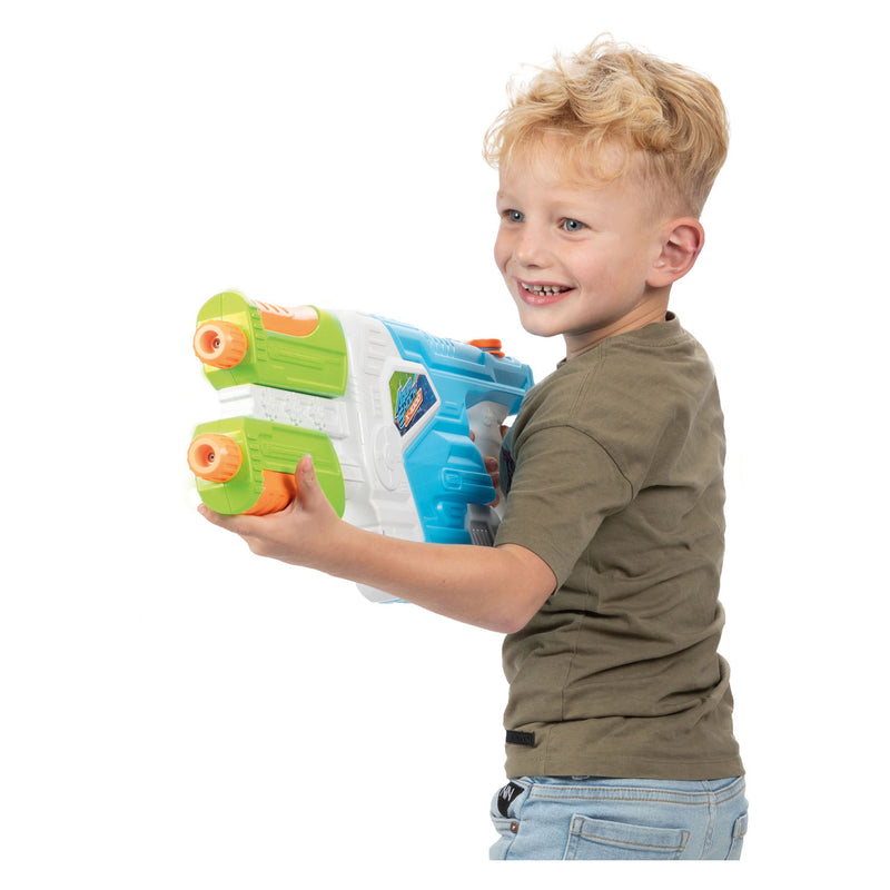 Load image into Gallery viewer, Splash waterpistool aqua shock x1000 - 1700ml tank - met pomp - 2 waterstralen - waterspeelgoed

