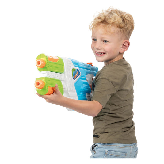 Splash waterpistool aqua shock x1000 - 1700ml tank - met pomp - 2 waterstralen - waterspeelgoed