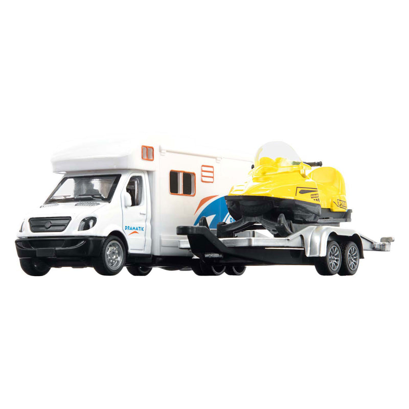 Load image into Gallery viewer, Toi-toys toi toys camper met sneeuwscooter 23cm

