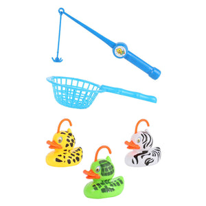 Toi-toys play out visspel vang de eend met hengel en net