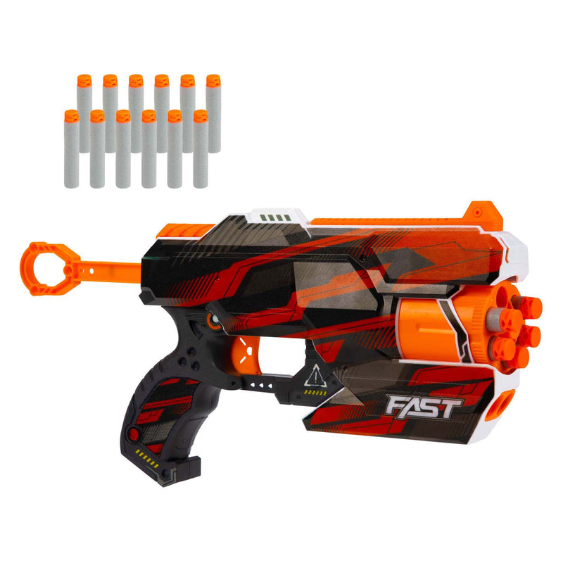 Load image into Gallery viewer, Toi-toys foam strikex afschietpistool six-shot cyclone met 12 foampijlen

