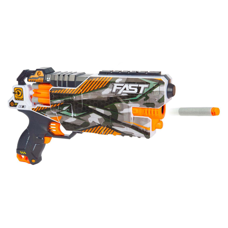 Afbeelding laden in galerijviewer, Toi-toys foam strikex elektrisch afschietpistool shockwave met 24 foampijlen
