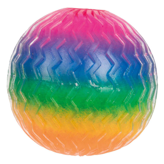 Toi-toys fun knijpbal rainbow ribbing foam 7cm