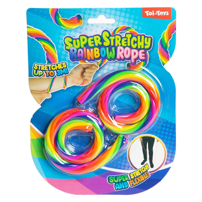 Load image into Gallery viewer, Toi-toys fun super rekbaar touw regenboog, 2st.
