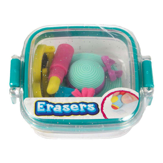 Toi-toys gummen mini set in glitterdoosje - make-up, 5dlg.