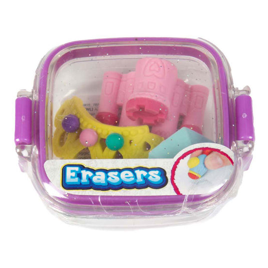 Toi-toys gummen mini set in glitterdoosje - kasteel prinses