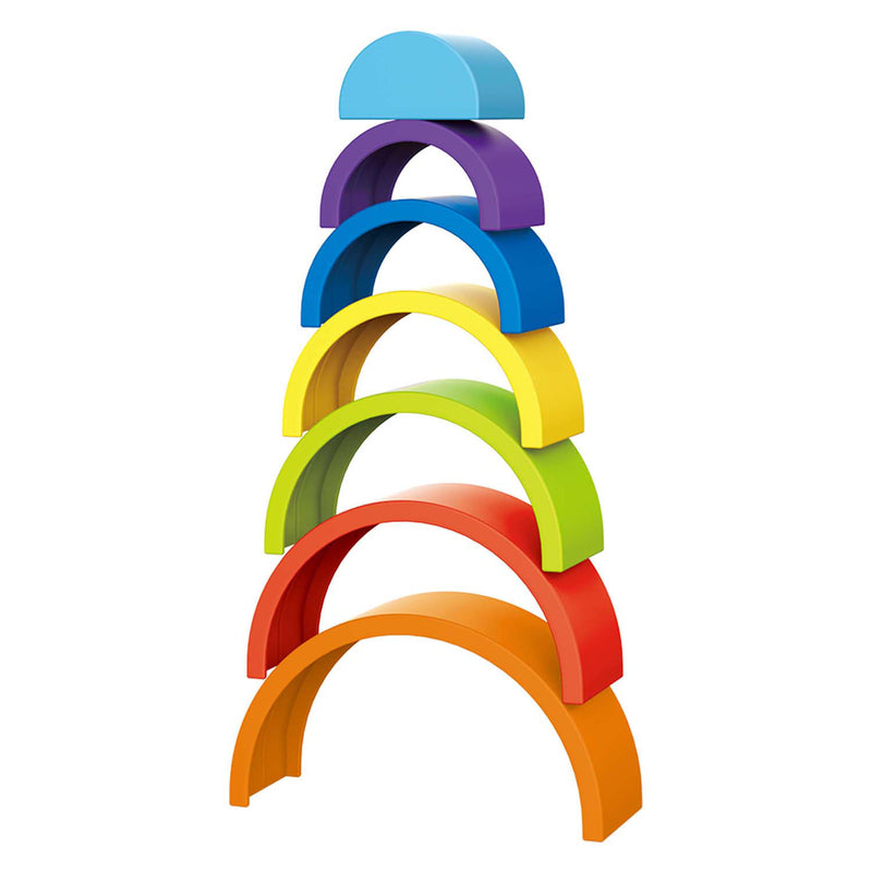 Load image into Gallery viewer, Toi-toys little stars baby stapeltoren regenboog, 7dlg.
