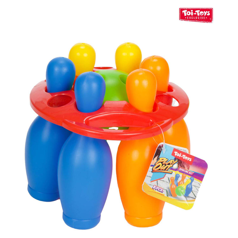 Load image into Gallery viewer, Toi-toys bowlingset gekleurd, 7dlg.
