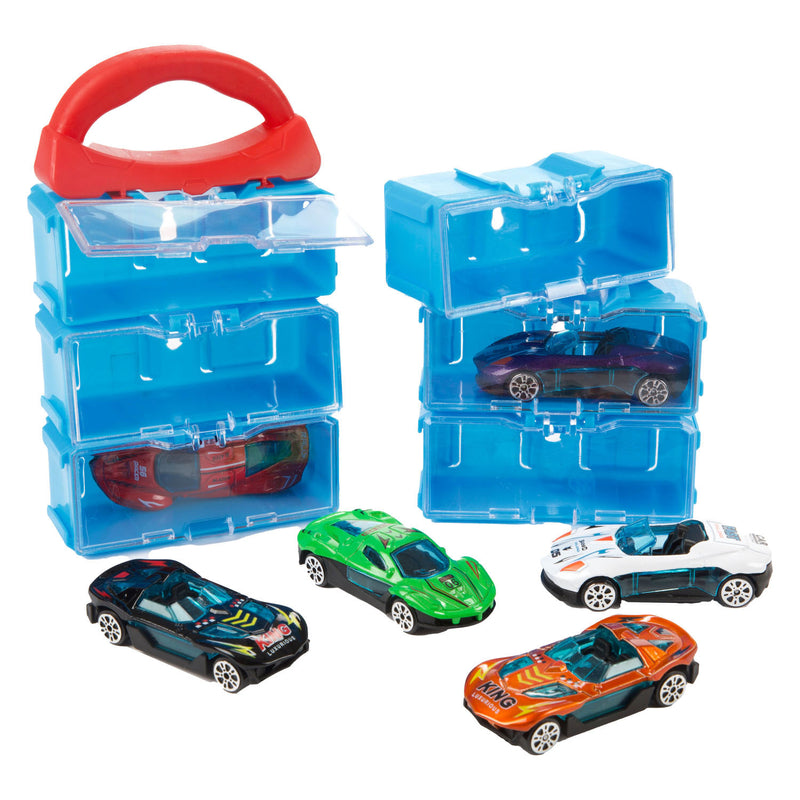 Chargez l'image dans la visionneuse de la galerie, Turbo racers opbergkoffer inclusief 8 metalen autos - 1:45

