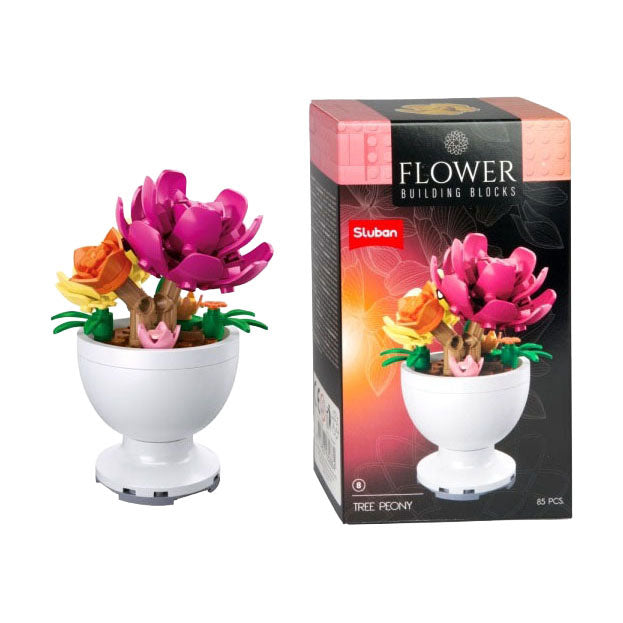 ギャラリービューアに画像をロードする, Sluban bouwstenen bloemen bouwset kleurrijk speelgoed voor kinderen.
