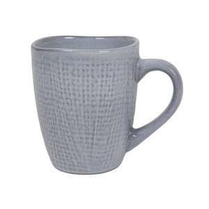 Koffiemok woven textile grijs 340ml doos a 6