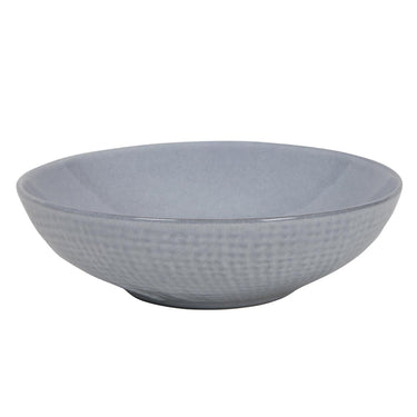 Diep bord woven textile grijs ã˜18x5,5cm doos a 6