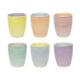 Koffiemok 2-tone pastel zonder oor 180ml doos a 6 stuks