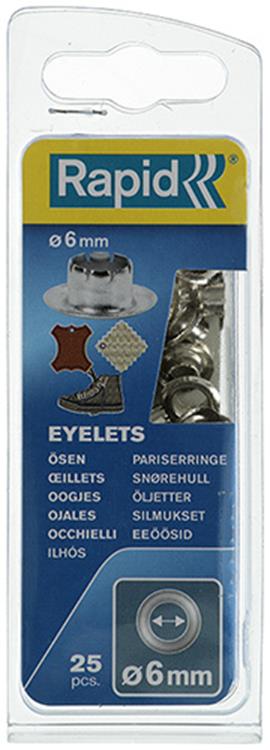 Rapid 1009444 - oogjes e1 - 6mm, 25 pcs | 5 stuks