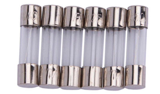 Dresselhaus glazen zekering glass fuses 5x20mm for car radio 1a 6piece