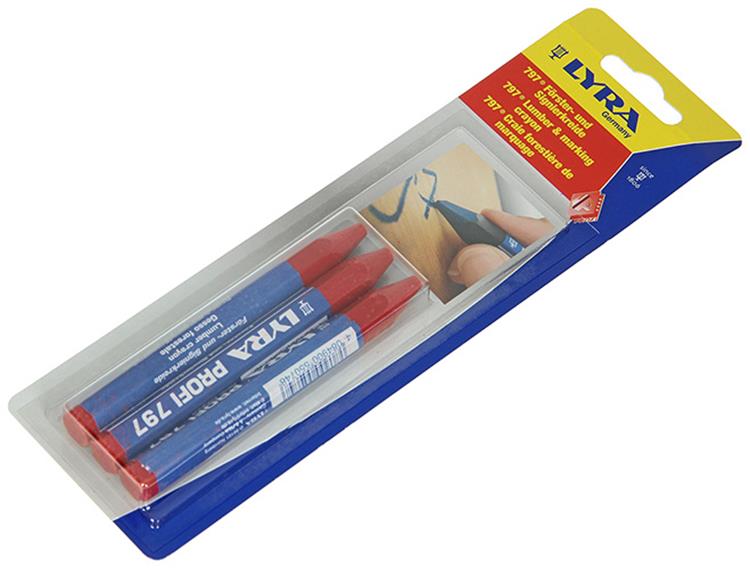 Load image into Gallery viewer, Lyra 1052114 - markeerkrijt 3st ø12x120mm rood | 5 stuks
