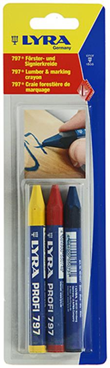 Lyra 1052116 - markeerkrijt 3st ø12x120mm mix | 5 stuks