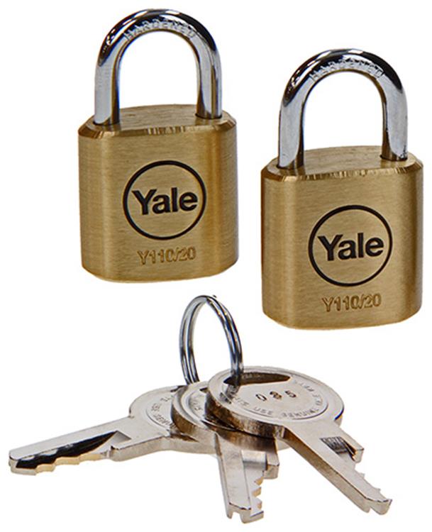 Afbeelding laden in galerijviewer, Yale 1059363 - hangslot 20 mm 2 gelijksl | 6 stuks
