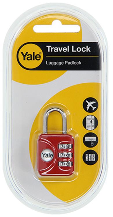 Afbeelding laden in galerijviewer, Yale 1018567 - bagage-cijferhangslot rood yp1 28 121 1r 28mm | 6 stuks
