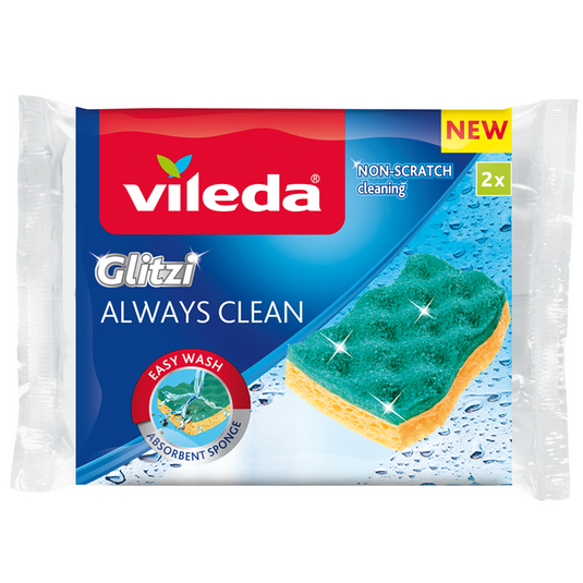 Vileda 1066630 - schuurpons glitzi always clean | 16 stuks