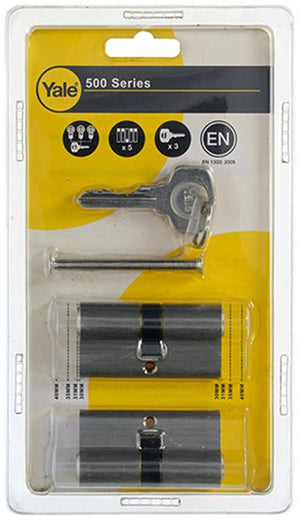Yale 1006531 - set 2 profielcilinders 500 mv 60mm(30 30) | 5 stuks