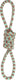 Flamingo riva - speelgoed honden - hs katoen riva trektouw+twist groen 41cm - 1st