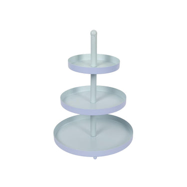 Etagere metaal 3-laags blauw-munt ã˜25xh35cm