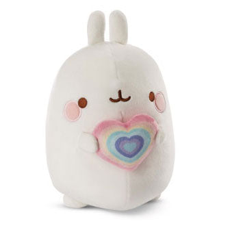 Load image into Gallery viewer, Nici pluchen knuffel molang regenboog met hart in geschenkdoos, 16cm
