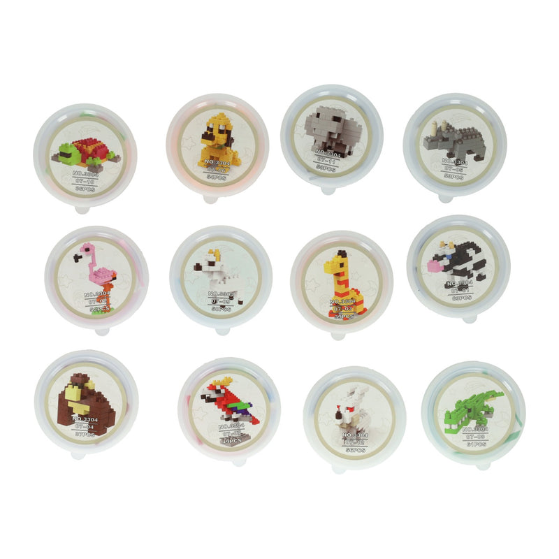 Load image into Gallery viewer, Jono toys bouwstenen mini dier in potje
