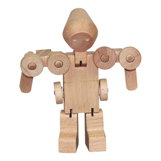 Primi passi - houten transformeer robot cementwagen