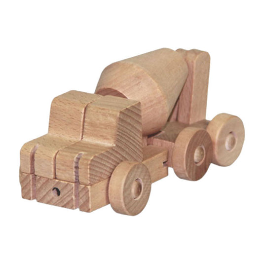 Primi passi - houten transformeer robot cementwagen