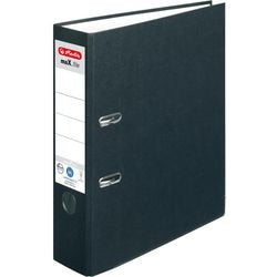 Ordner herlitz max.file nature plus a4 80 mm karton, pp zwart 2-rings