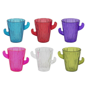 Shotglaasjes cactus set a 6 stuks 60ml multicolor
