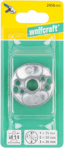 Wolfcraft flensmoer | voor haakse slijper | m14 | 1 stuk - 2456000